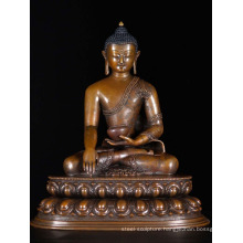 religious style brass metal craft buddha shakyamuni statue